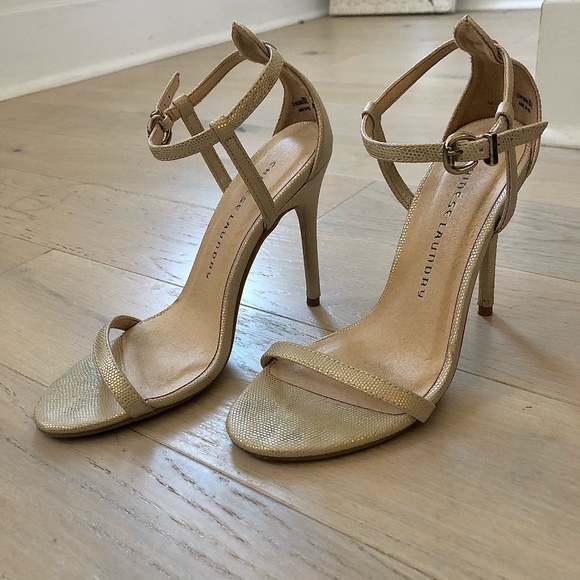 Chinese Laundry Shoes - Chinese Laundry Gold Strappy Heel